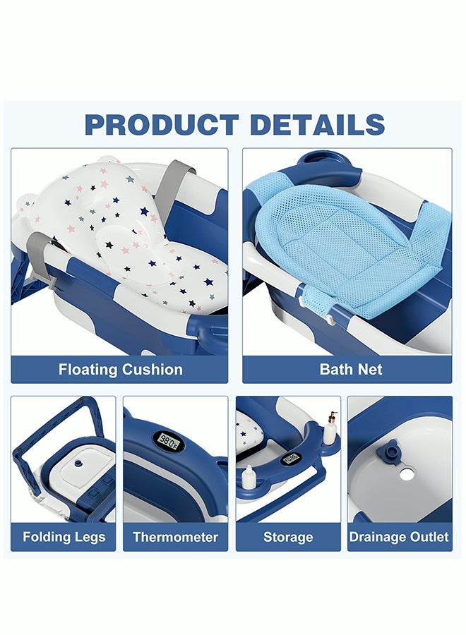 طوي حوض استحمام الطفل ، مثالية المحمولة حوض استحمام للأطفال حديثي الولادة السفر لمدة 0-36 شهرا - Image 4